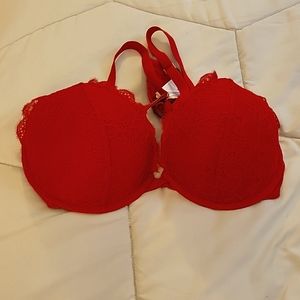 40C Red Pushup Bra